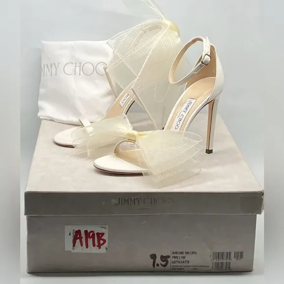 Jimmy Choo Aveline bow detail sandals size 37.5